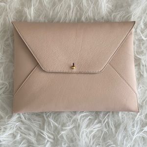 Sugar Paper Italian leather envelope clutch - pink
